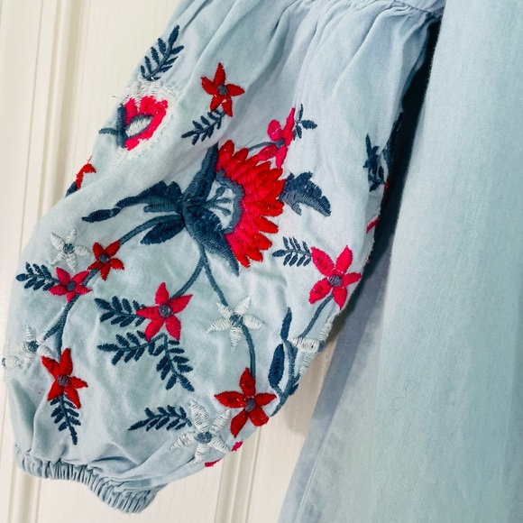 Aeropostale Blue Embroidered Small Dress - Picture 4 of 12